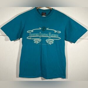 Vintage SOFFE United States Marines Corps Camp Pendleton Turquoise T Shirt Sz L